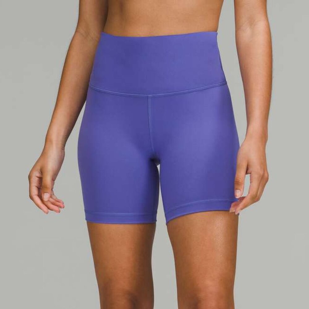 lululemon High-Rise Purple Bike Shorts